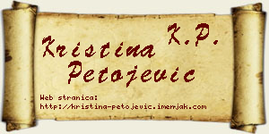 Kristina Petojević vizit kartica